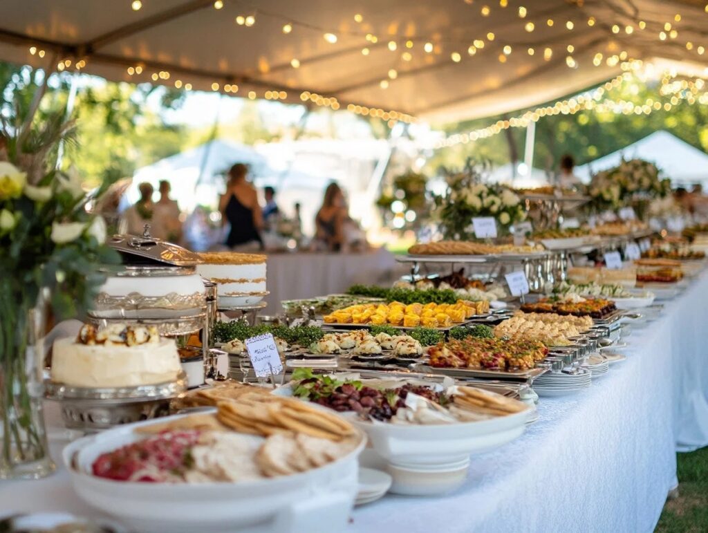 Wedding catering at The Promise wedding Chapel near Indianapolis Indiana